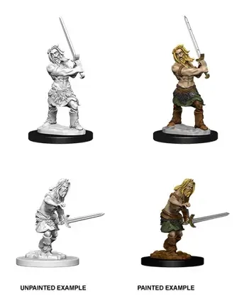 Pathfinder Battles Deep Cuts Unpainted Miniatures - Male Human Barbarian 