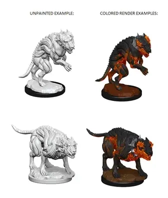 Pathfinder Deep Cuts Unpainted Miniatures - Hell Hounds