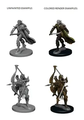 Pathfinder Deep Cuts Unpainted Miniatures - Elf Male Fighter