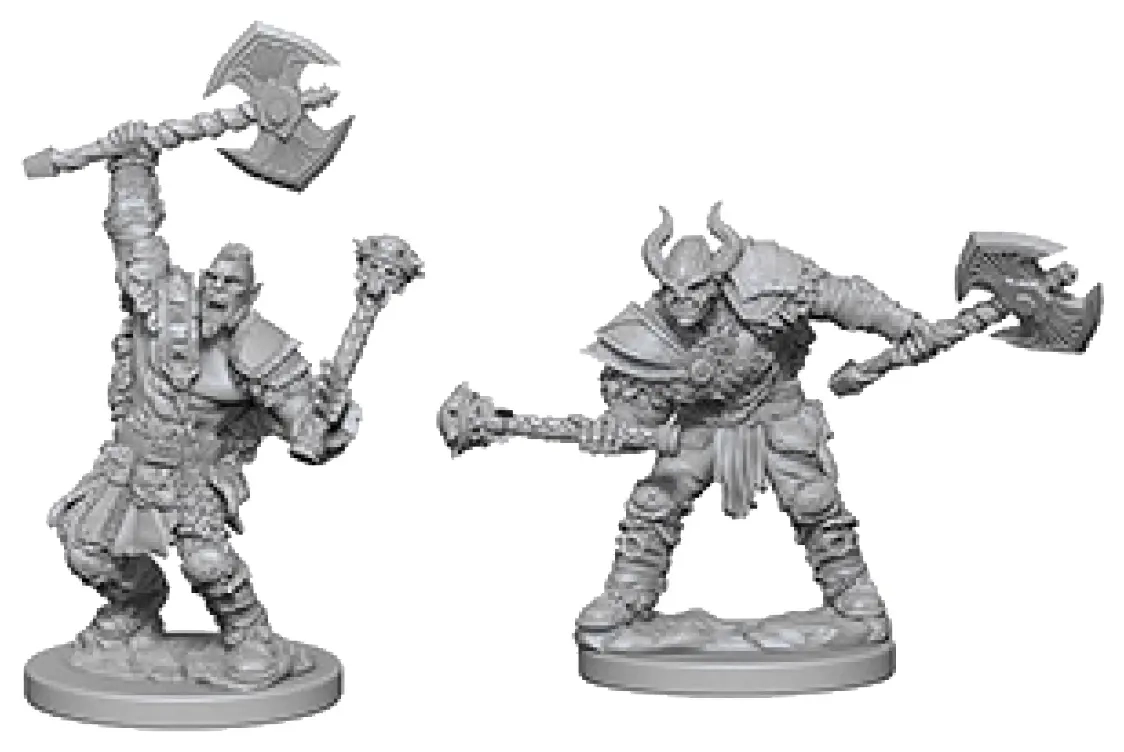 Pathfinder Deep Cuts Unpainted Miniatures - Half-Orc Male Barbarian