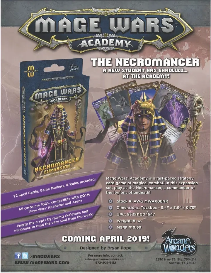 Mage Wars Academy: Necromancer Expansion - EN