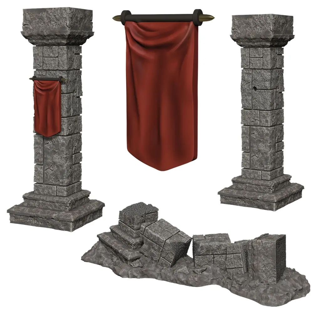 WizKids Deep Cuts Miniatures W11 Pillars & Banners