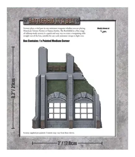 Battlefield In A Box - Gothic Industrial Ruins - Medium Corner