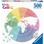 Puzzle: Circle of Colors  - Mandala (500 Teile rund)