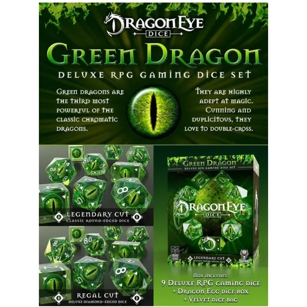 Green Dragon Dice Legendary D10 Set (9)