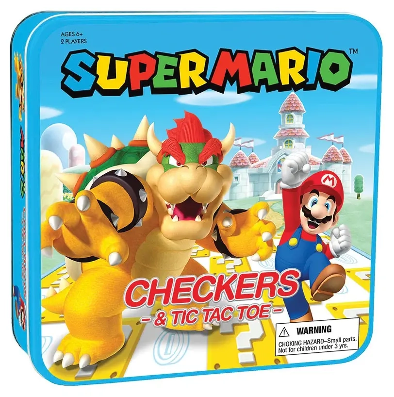 Super Mario Brettspiel Dame & Tic-Tac-Toe Mario vs. Bowser Collector's Game