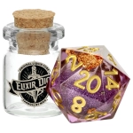 55mm D20 Elixir Liquid Core Dice Aether Abstract