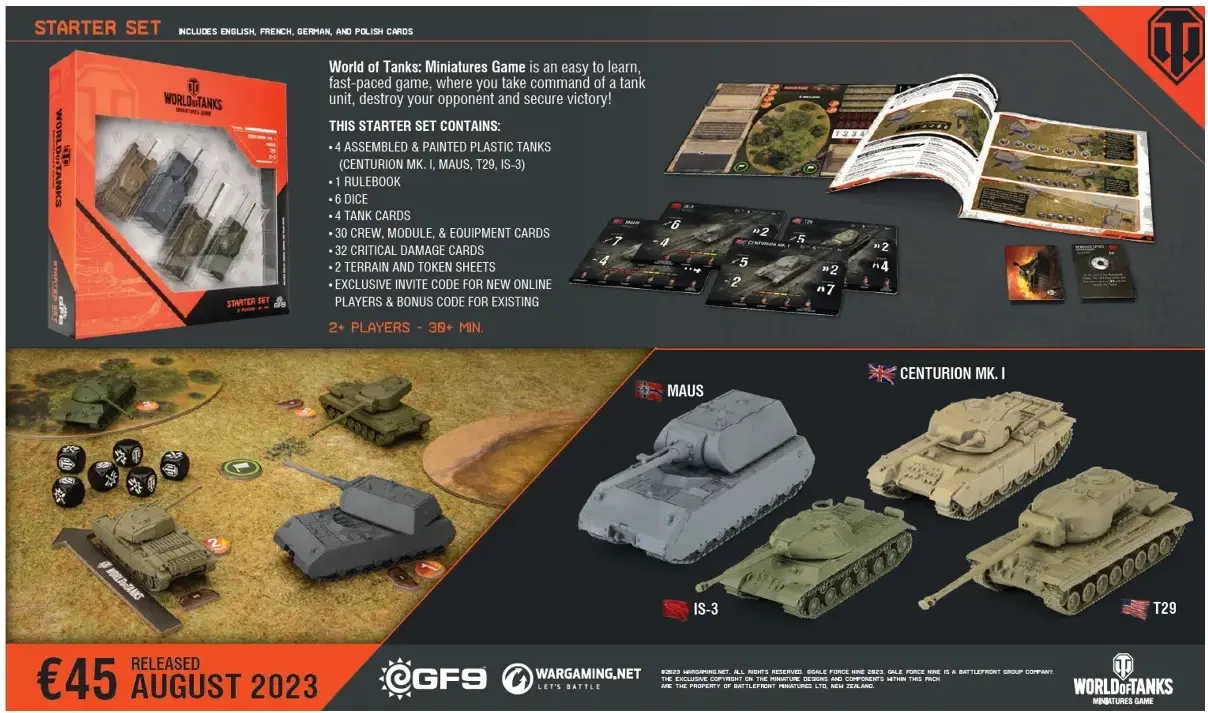 World of Tanks Miniature Game - Startet Set - (Maus, T29, IS-3, Centurion)