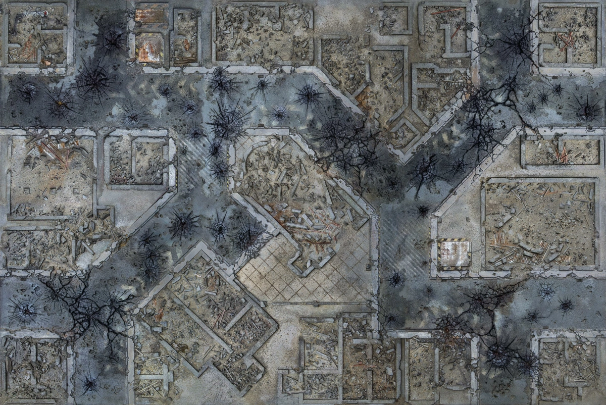 Warzone City 6x4 Gaming Mat 2.0