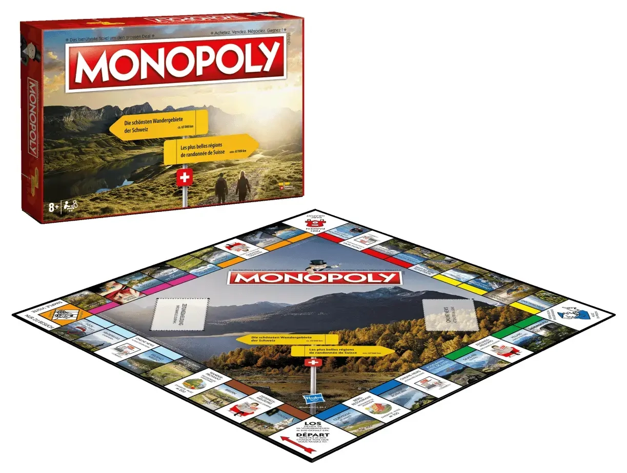 Monopoly Die schönsten Wandergebiete der Schweiz