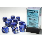 Dice Sets Blue/Gold Vortex 16mm d6 (12)