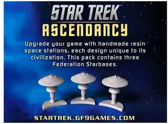 Star Trek Ascendancy Federation Starbase Set (3)