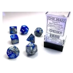 RPG Dice Sets Blue-Steel/White Gemini Polyhedral 7-Die Set