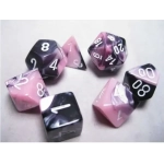 Dice Sets Black-Pink/White Gemini Polyhedral 7-Die Set