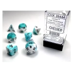 Dice Sets Gemini 4 Poly White Teal/black Polyhedral 7-Die Set