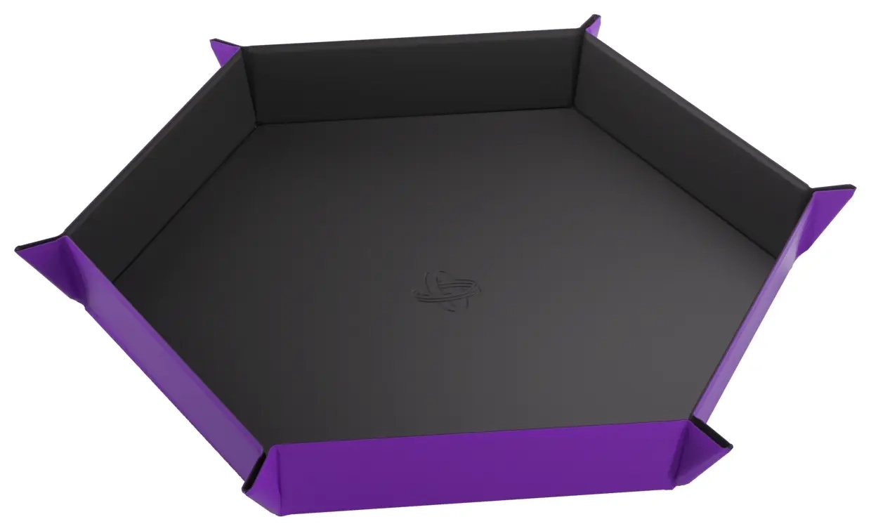 Magnetic Dice Tray Hexagonal Black/Purple