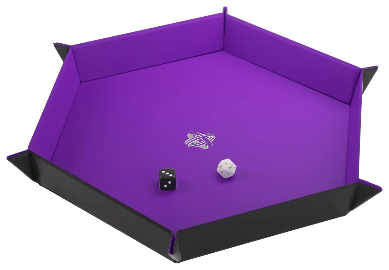 Magnetic Dice Tray Hexagonal Black/Purple