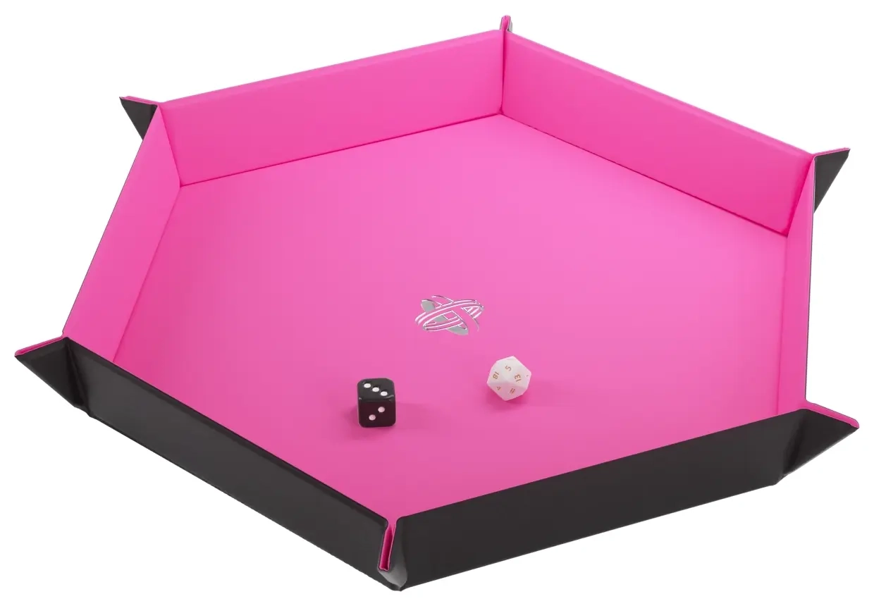 Magnetic Dice Tray Hexagonal Black/Pink