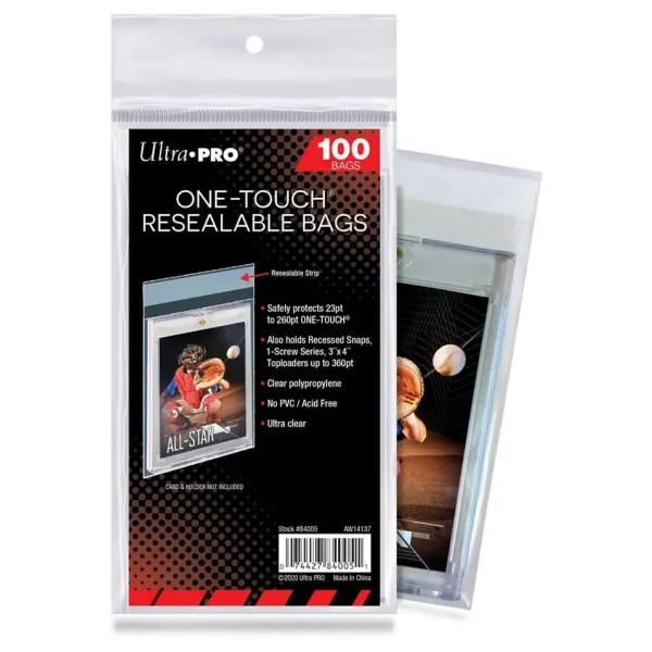 UP - Standard Sleeves - One Touch Resealable Bags (100 Bags)