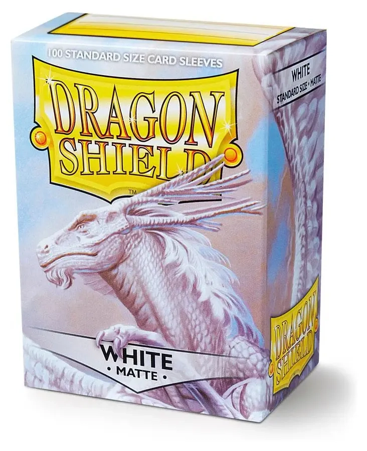 Dragon Shield Standard Sleeves - Matte White (100 Sleeves)