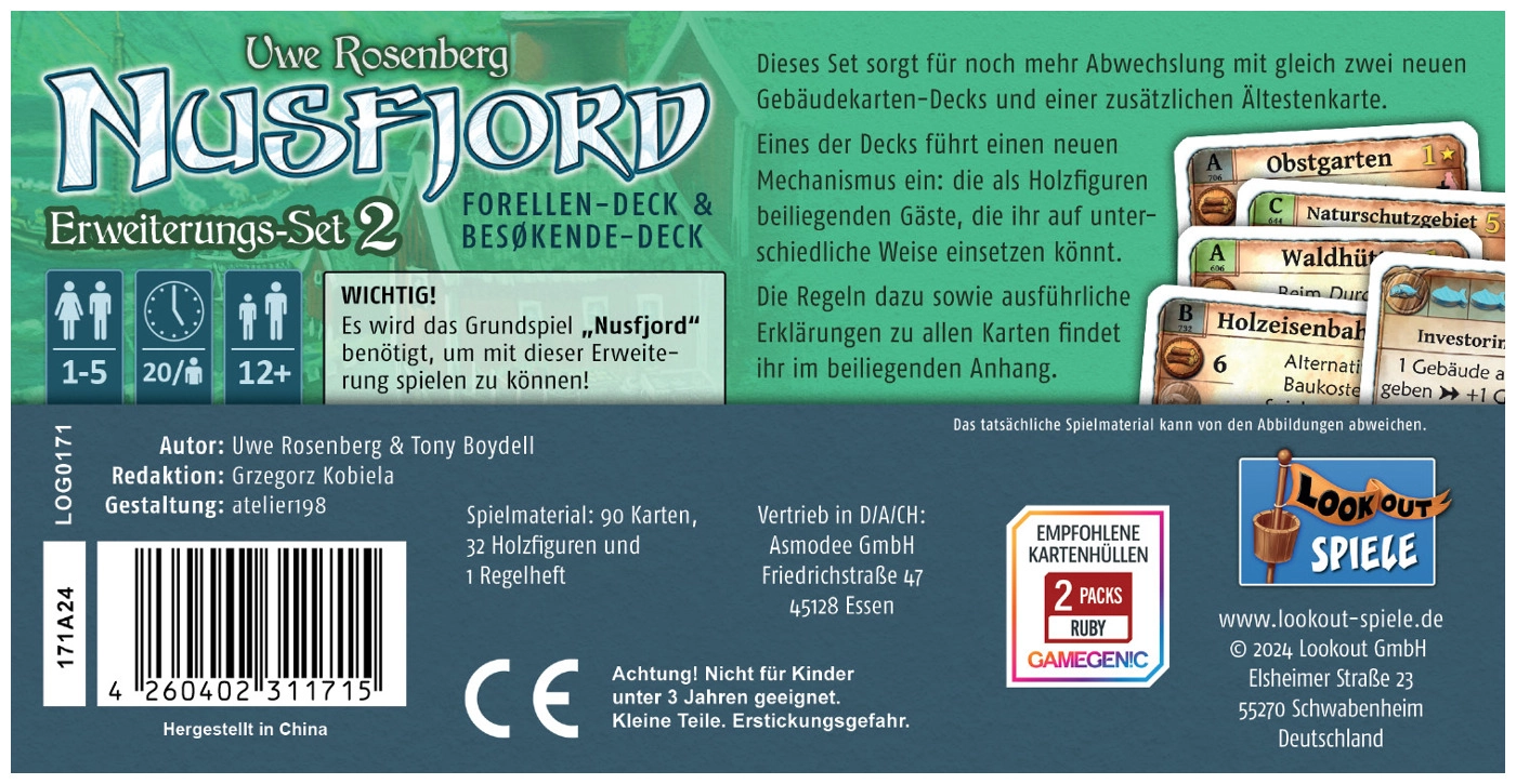 Nusfjord - Erweiterungs-Set 2: Forellen-Deck & Besoekende-Deck