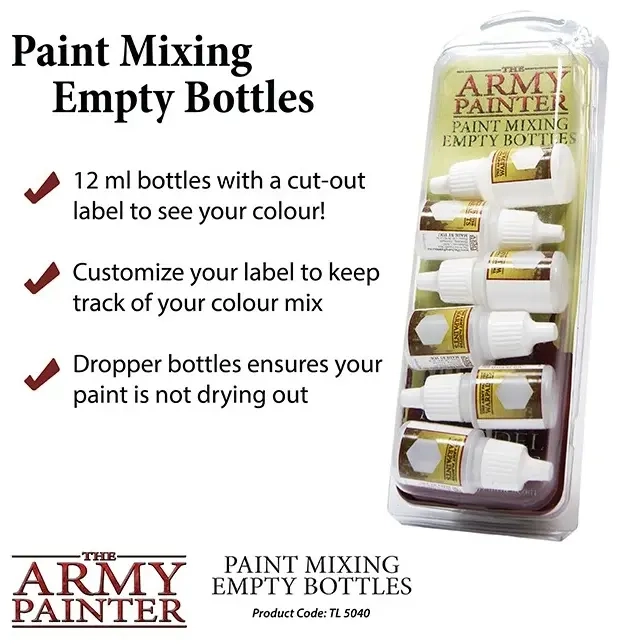 Paint Mixing Empty Bottles 12ml