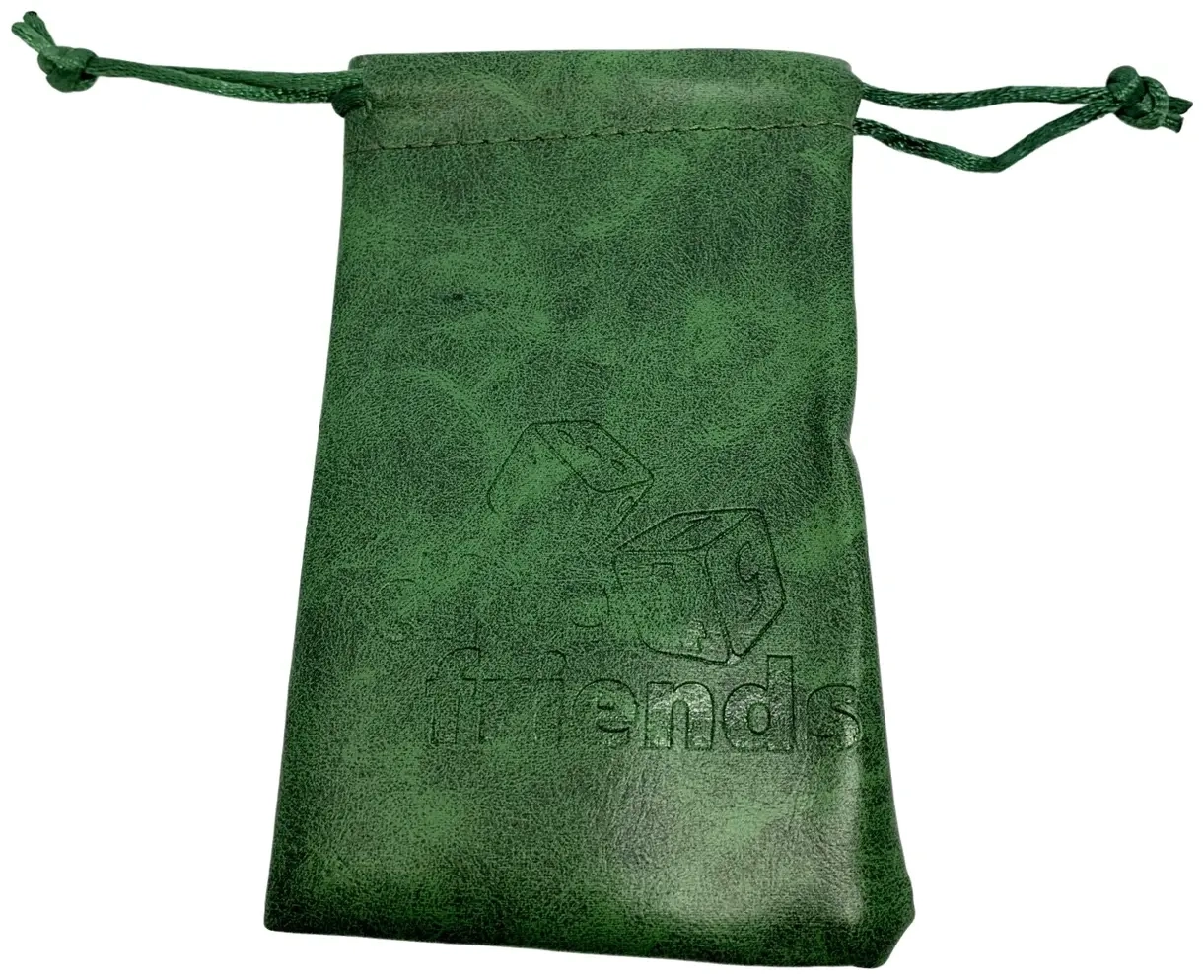 Würfelbeutel: PU-Leather-Bag Green