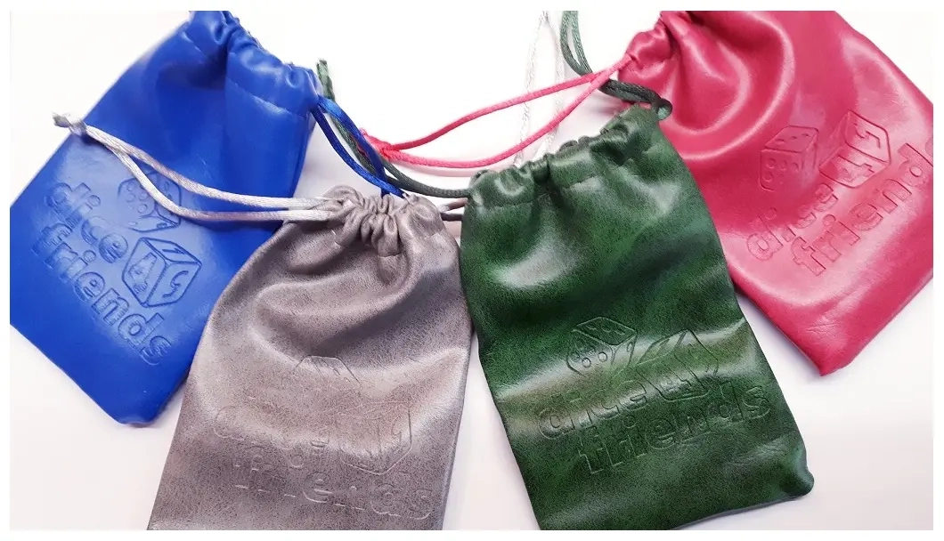 Würfelbeutel: PU-Leather-Bag Green