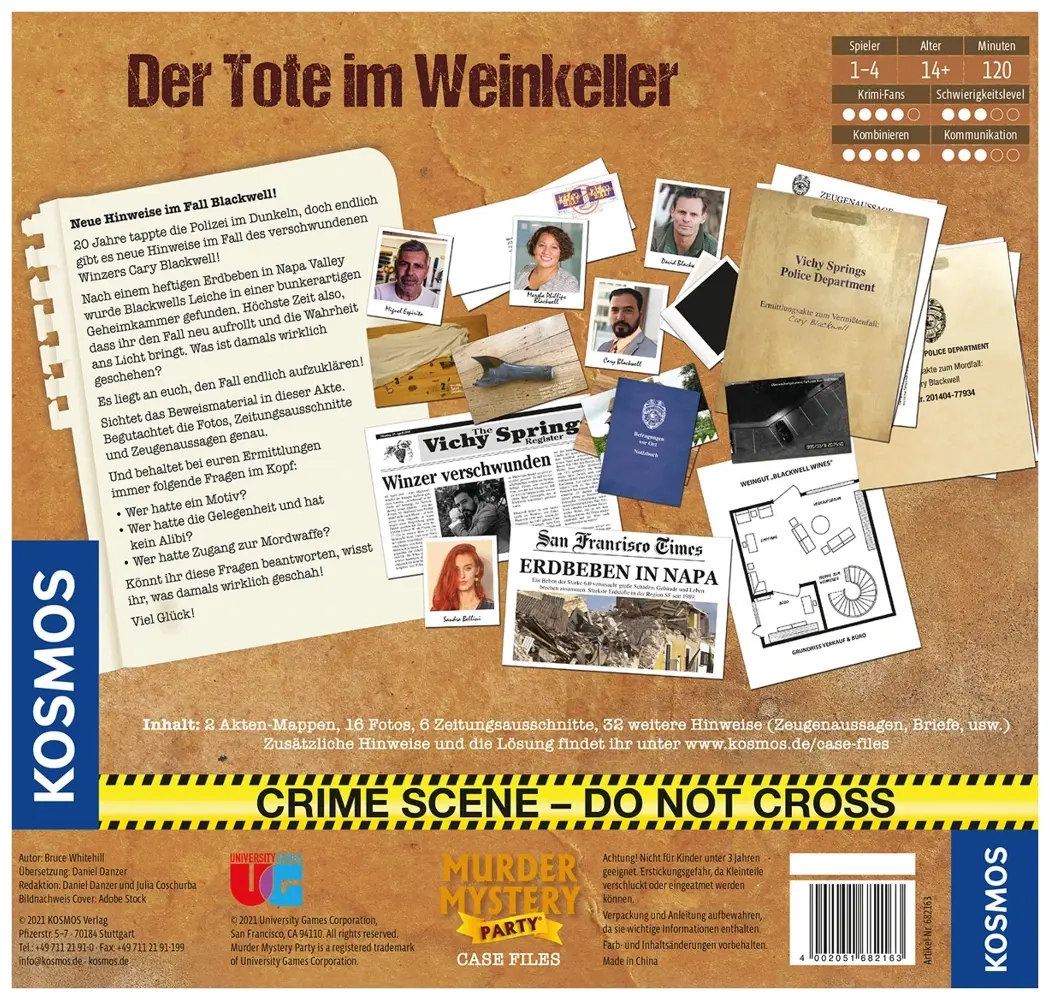 Murder Mystery Case File - Der Tote im Weinkeller