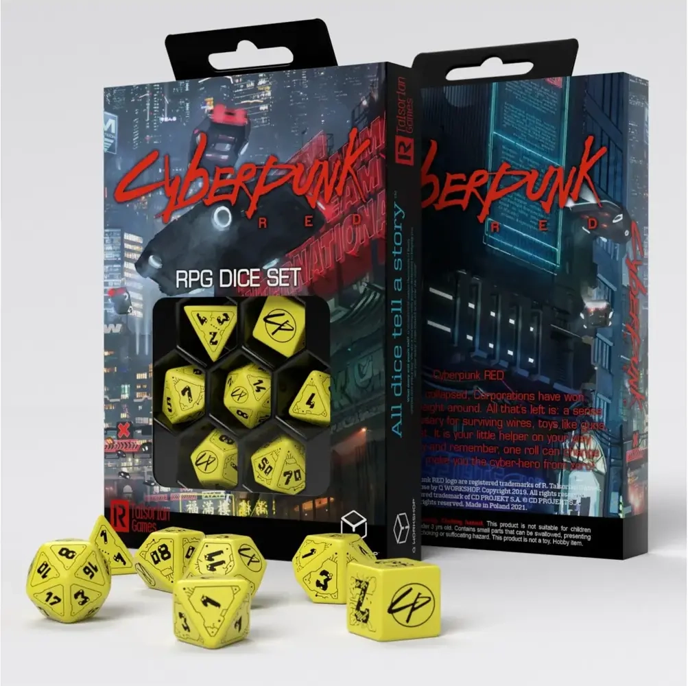 The Cyberpunk RPG Red Dice Set Danger Zone