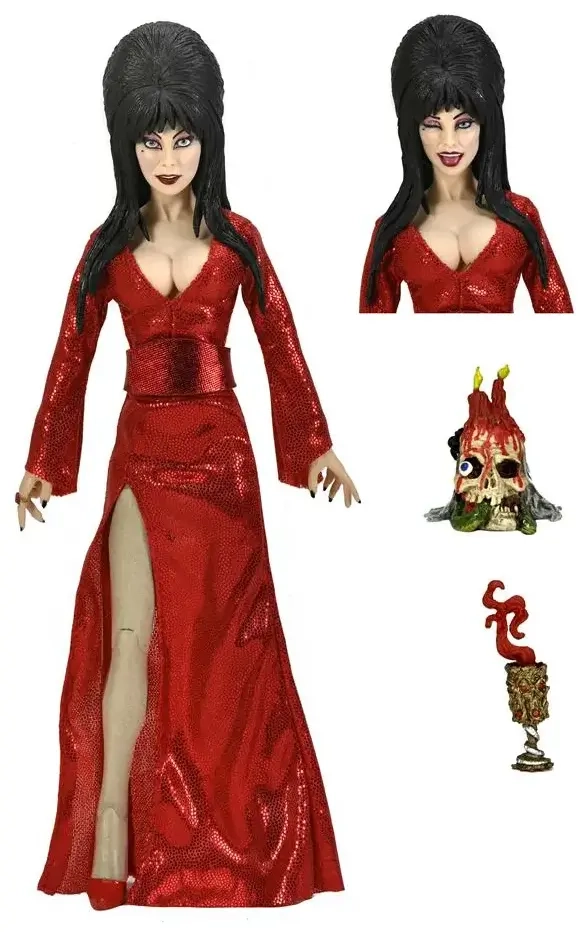 Elvira – 8” Clothed Action Figure – Elvira Red, Fright, and Boo