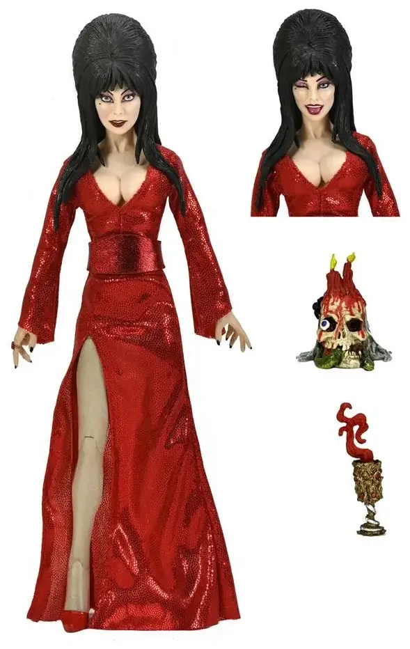 Elvira – 8” Clothed Action Figure – Elvira Red, Fright, and Boo