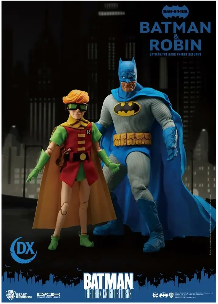 Batman The Dark Knight Returns Dynamic 8ction Heroes 1/9 Batman & Robin 16 - 21 cm