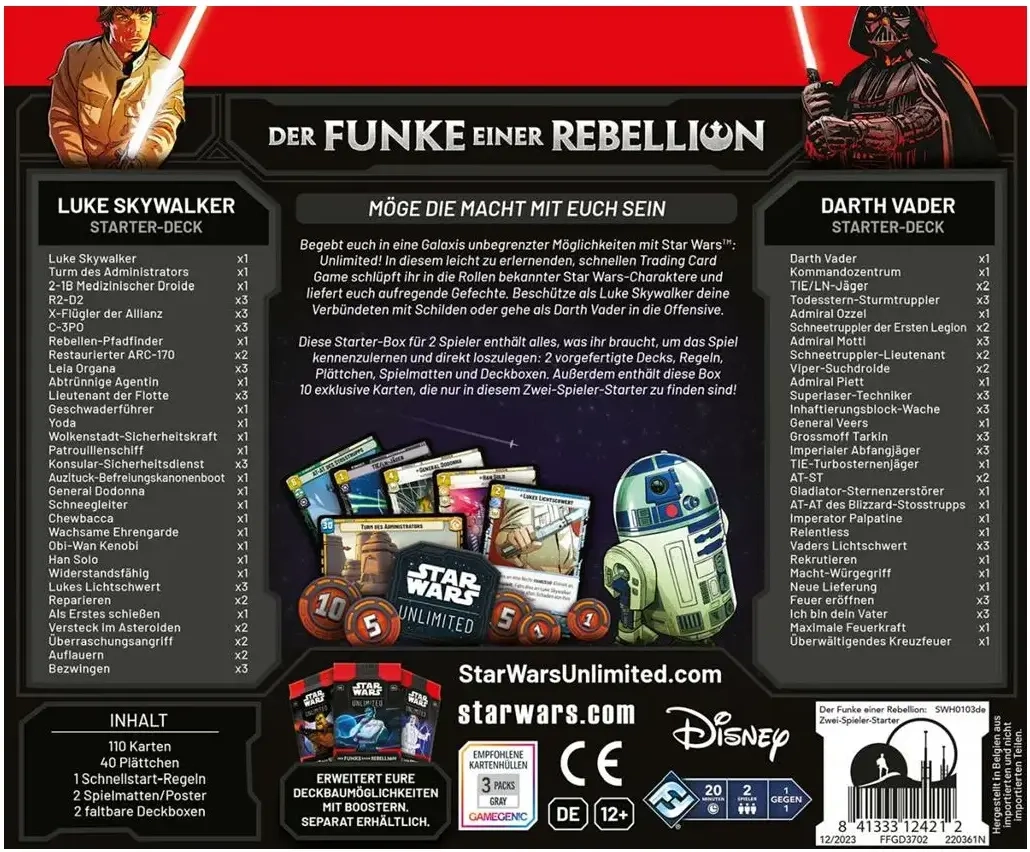 Star Wars: Unlimited – Der Funke einer Rebellion (Zwei-Spieler-Starter) - DE