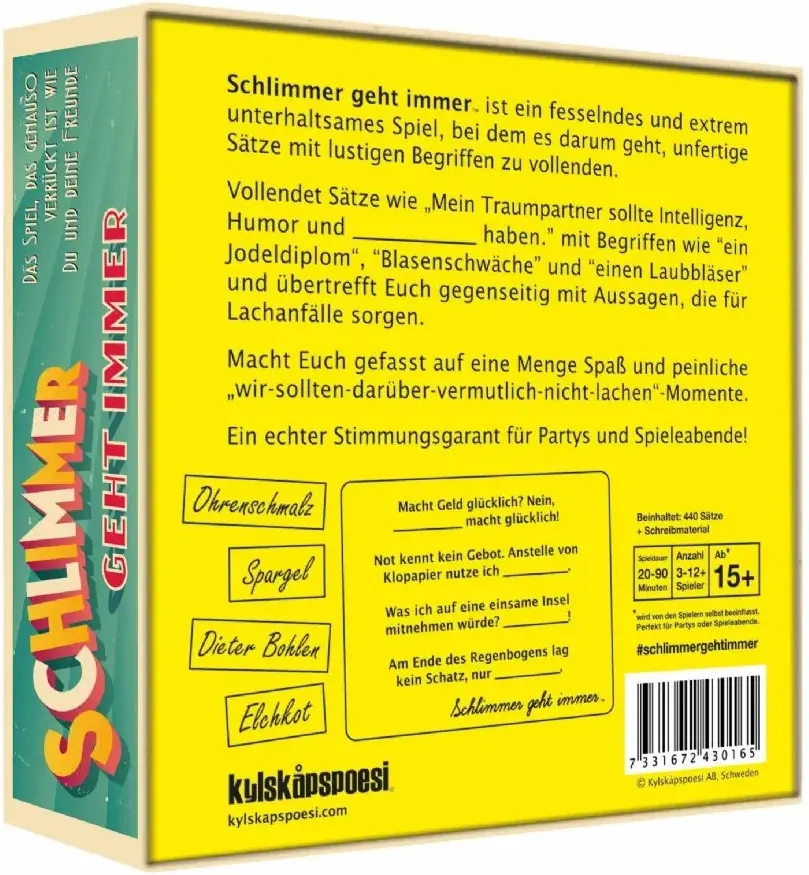 Schlimmer geht immer – Das zum schreien komische Partyspiel