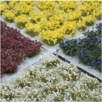 Wild Flowers Set Yellow, Purple, White, Blue Tuft