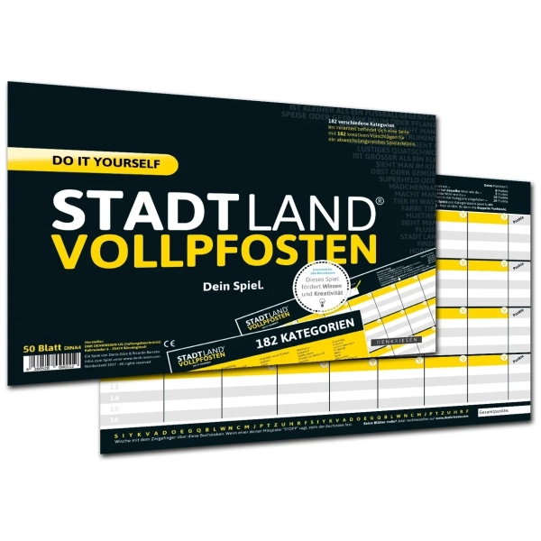 STADT LAND VOLLPFOSTEN – DO IT YOURSELF-EDITION (DinA4-Format)