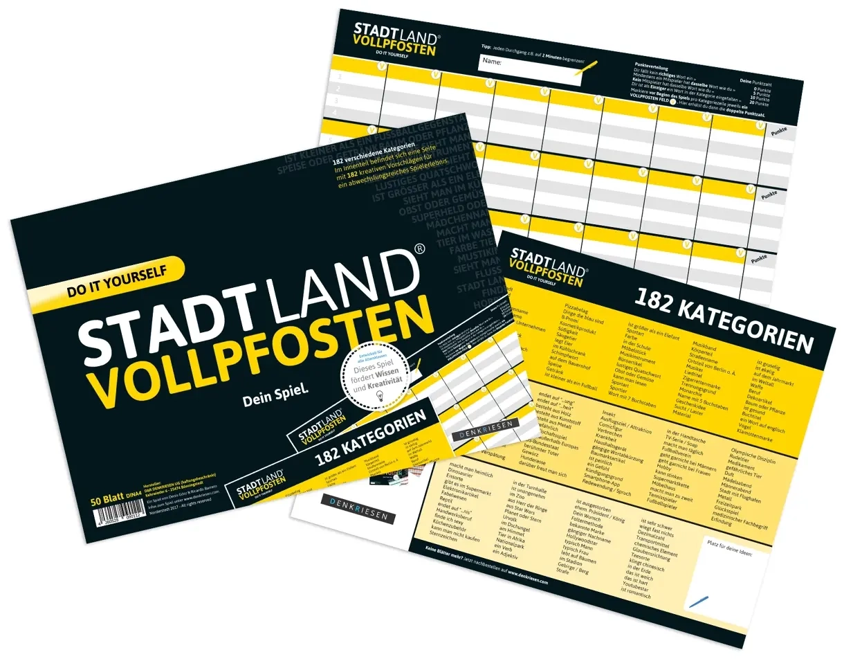 STADT LAND VOLLPFOSTEN – DO IT YOURSELF-EDITION (DinA4-Format)