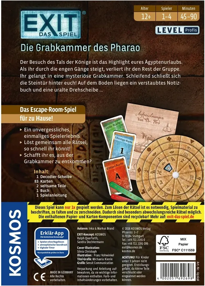 EXIT - Das Spiel - Die Grabkammer des Pharao