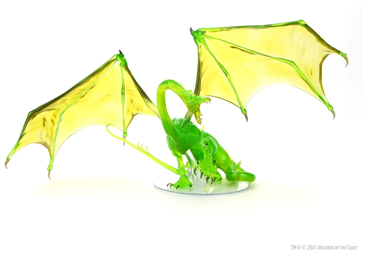 D&D Fantasy Miniatures Icons of the Realms Adult Emerald Dragon Premium Figure