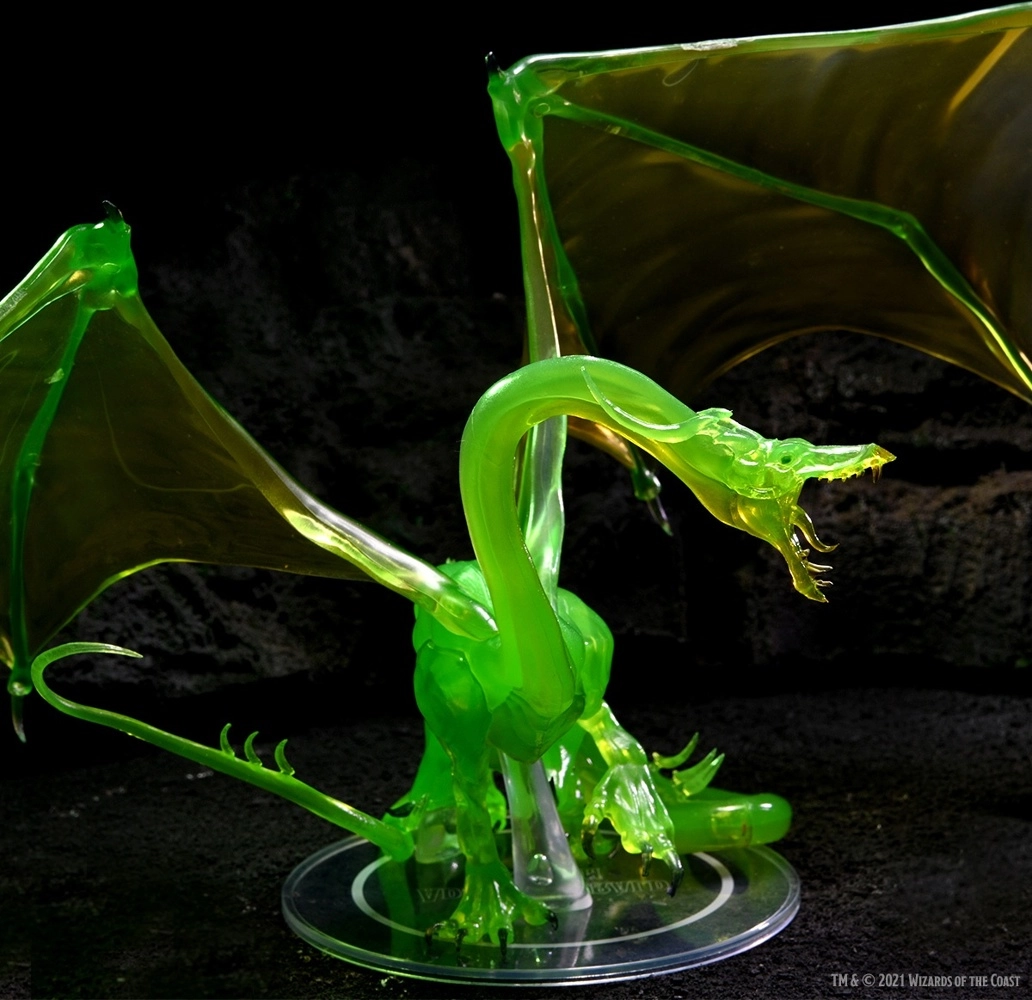 D&D Fantasy Miniatures Icons of the Realms Adult Emerald Dragon Premium Figure