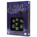 Call of Cthulhu 7th Edition Black & green Dice Set (7)