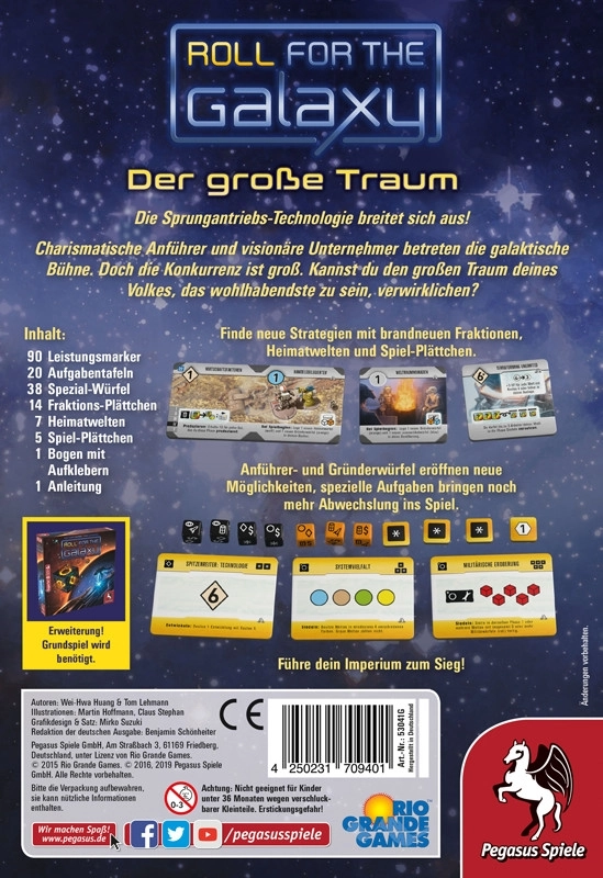 Roll for the Galaxy Erweiterung - Der grosse Traum