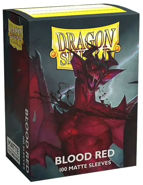 Dragon Shield Standard Matte Sleeves - Blood Red 'Simurag' (100 Sleeves)