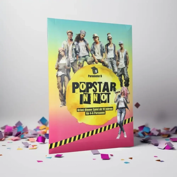 Popstar in Not – Krimi-Dinner Spiel für 4 Personen