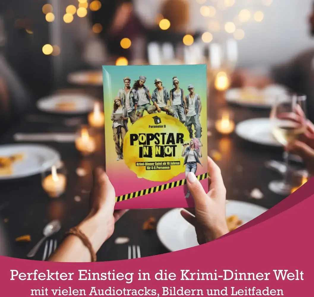 Popstar in Not – Krimi-Dinner Spiel für 4 Personen