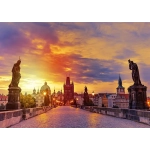 Karlsbrücke bei Sonnenuntergang