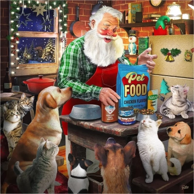 Santa and His Pets - XXL Teile