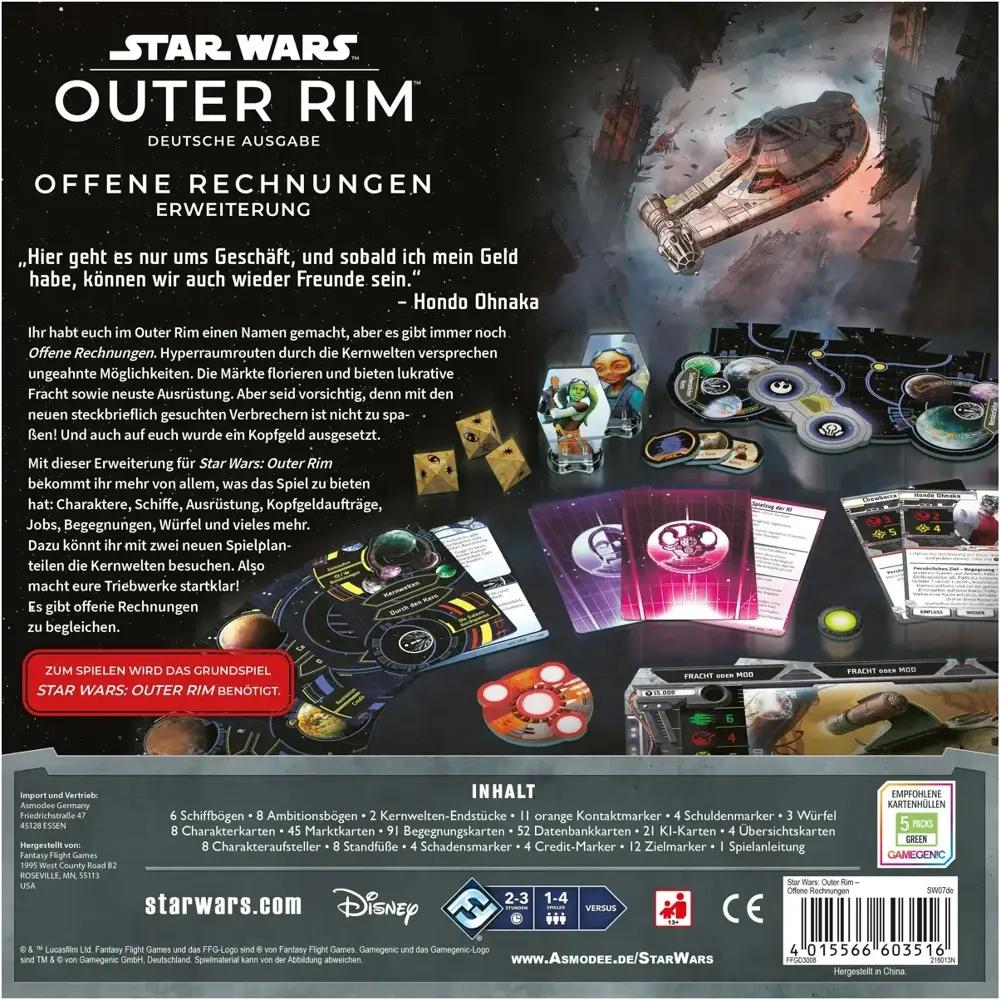 Star Wars: Outer Rim Erweiterung – Offene Rechnungen