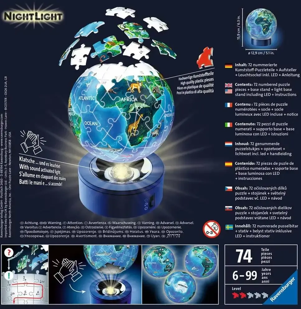 Nachtlicht Erde im Nachtdesign